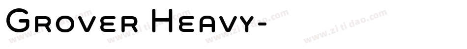 Grover Heavy字体转换